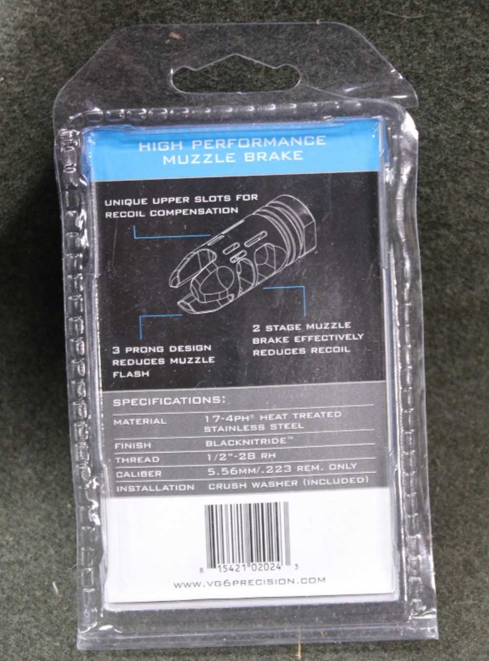 VG6 Epsilon 556 5.56 .223 Muzzle Brake Flash Hider 1/2X28 RH-img-1