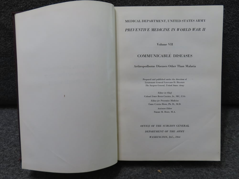 US ARMY REPORT-PREVENTIVE MEDICINE IN WWII VOL. VII COMMUINCABLE DISEASES-img-0