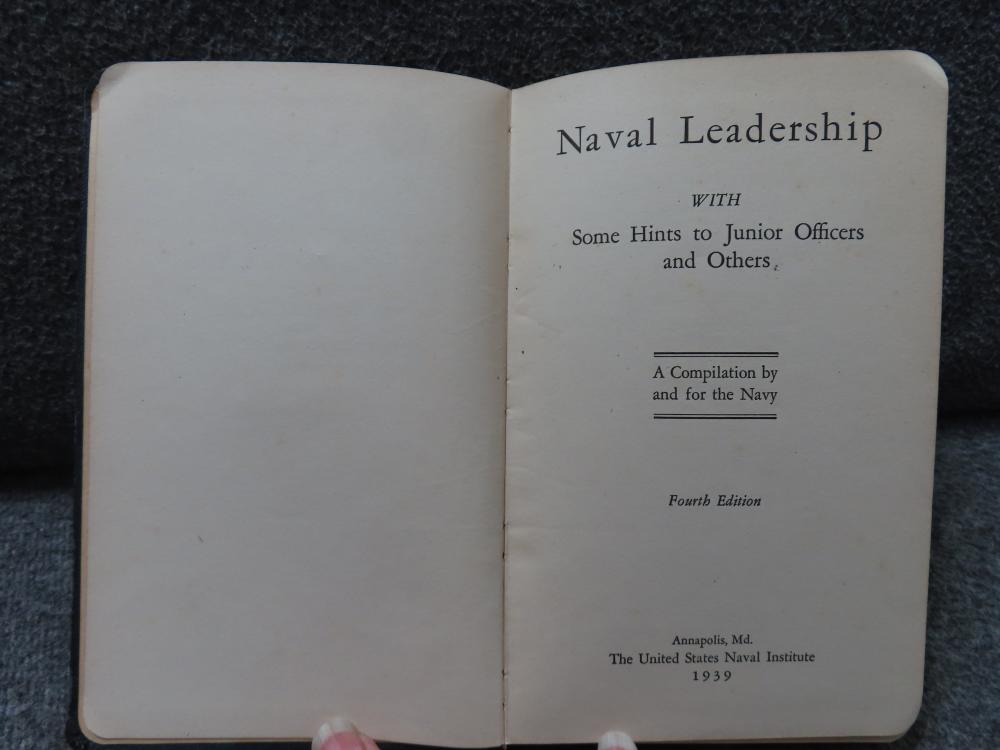 1939 DATED NAVAL LEADERSHIP WITH SOME HINTS TO JUNIOR OFFICERS & OTHERS-img-3