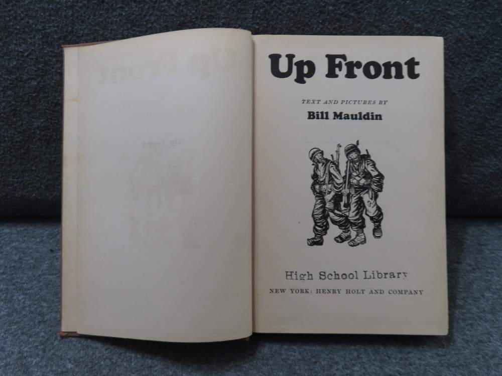 ORIGINAL WWII 1945 DATED COPY OF "UP FRONT" BOOK WRITTEN BY BILL MAULDIN-img-0