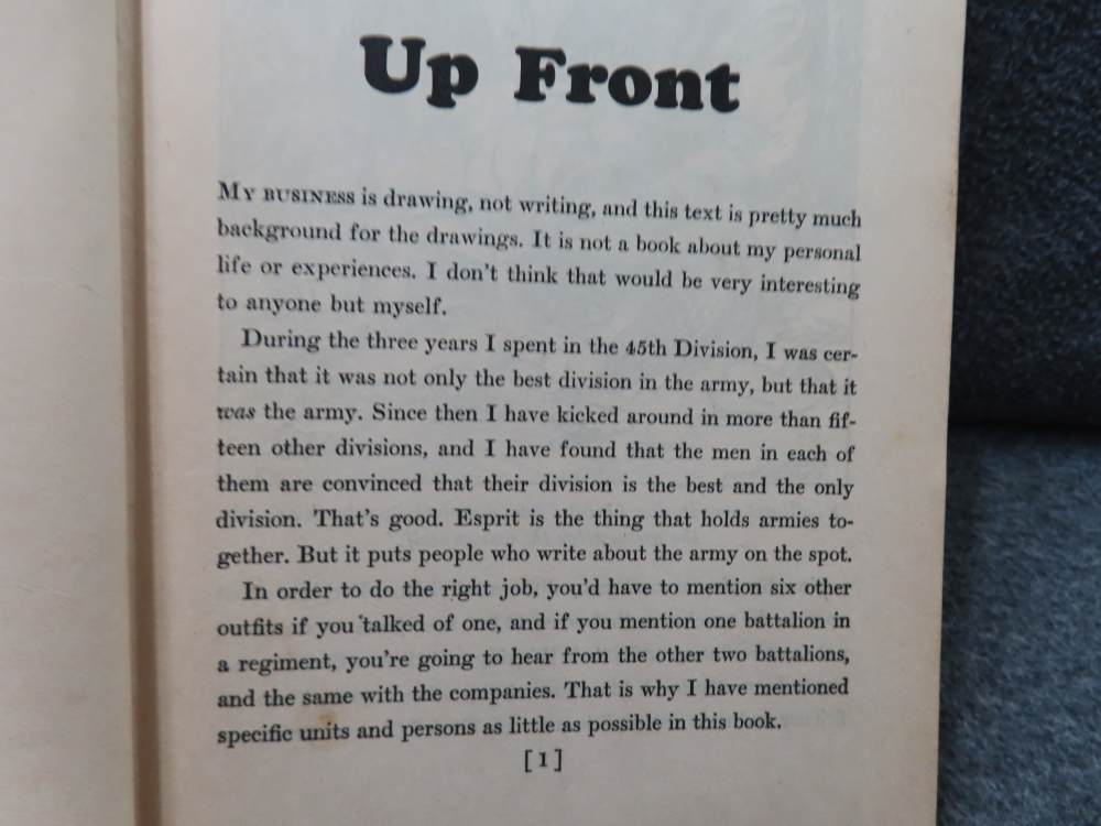 ORIGINAL WWII 1945 DATED COPY OF "UP FRONT" BOOK WRITTEN BY BILL MAULDIN-img-6