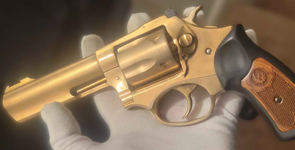 Rare! 24K Gold Plated Ruger SP101 .357 Revolver - One Of A Kind!-img-2