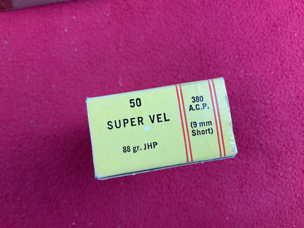Vintage SUPER VEL Lee JURRAS 380 ammo box ammunition Walther ppk pp ppks -img-2