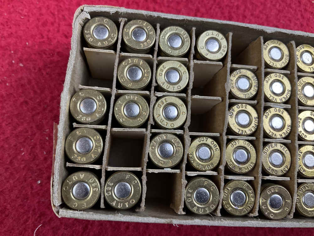 Vintage SUPER VEL Lee JURRAS 380 ammo box ammunition Walther ppk pp ppks -img-7