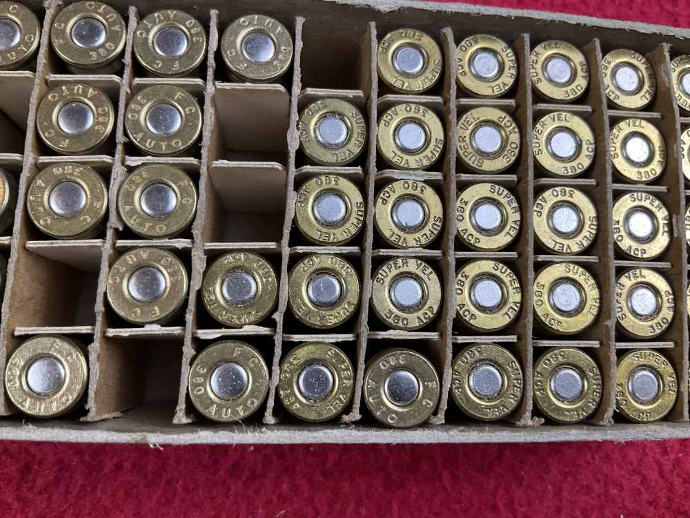 Vintage SUPER VEL Lee JURRAS 380 ammo box ammunition Walther ppk pp ppks -img-6