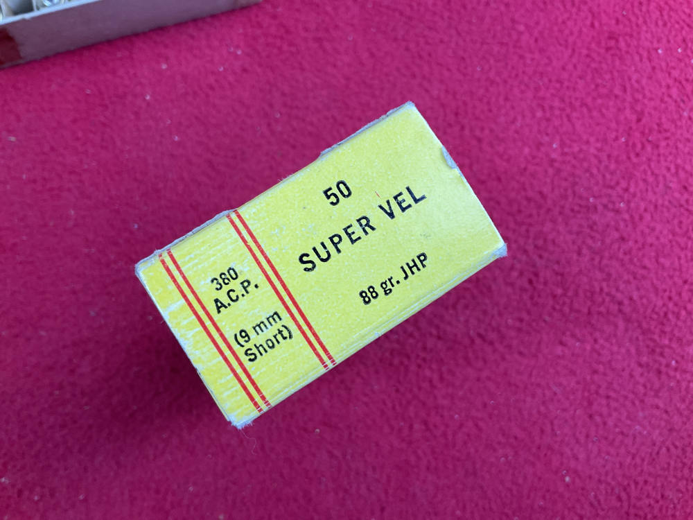 Vintage SUPER VEL Lee JURRAS 380 ammo box ammunition Walther ppk pp ppks -img-4