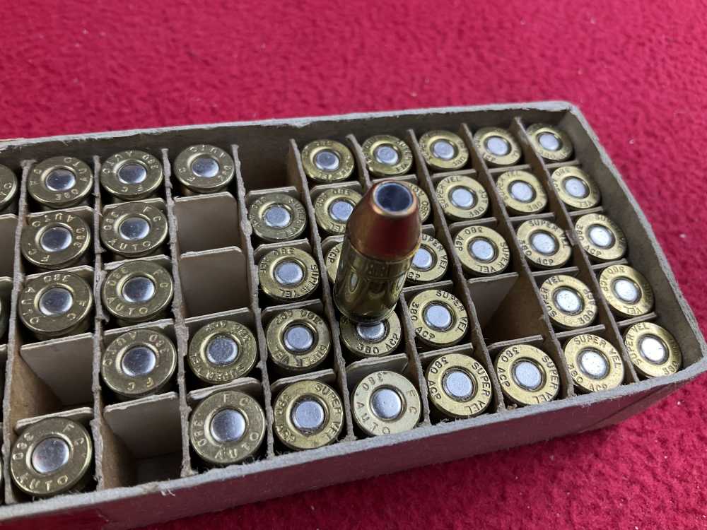 Vintage SUPER VEL Lee JURRAS 380 ammo box ammunition Walther ppk pp ppks -img-8