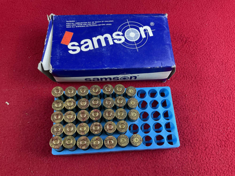 Vintage SAMSON 44 mag ammo box partial 44 magnum ammunition IMI ISRAEL -img-0