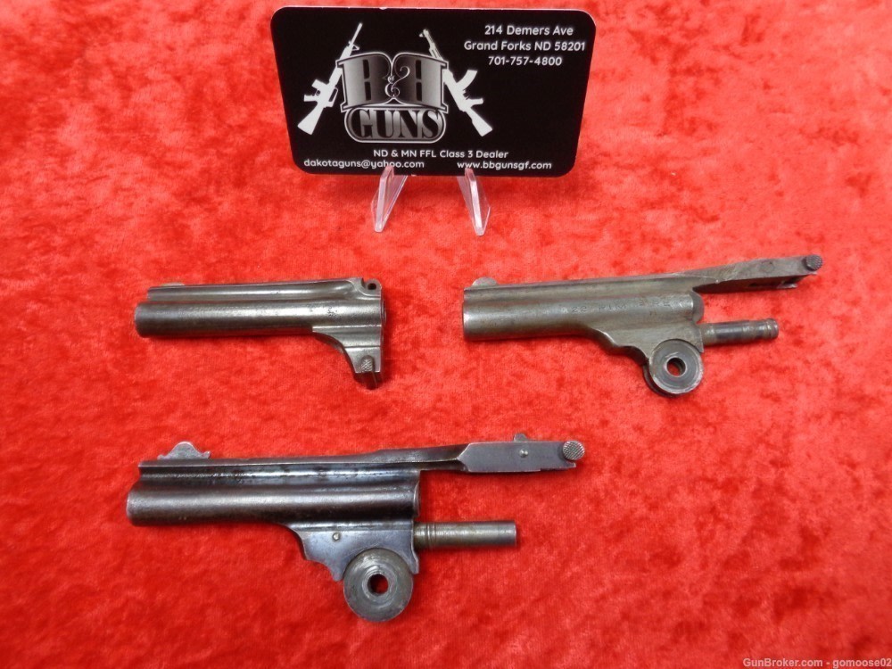 3 Revolver Barrel RARE JM Marlin XXX Standard 1872 & Howard Arms Top Break -img-0