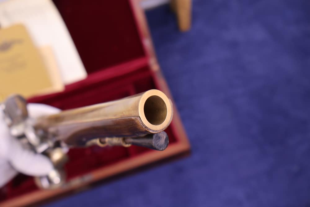 US HISTORICAL SOCIETY GEORGE WASHINGTON WEST POINT FLINTLOCK PISTOLS 1976 -img-27