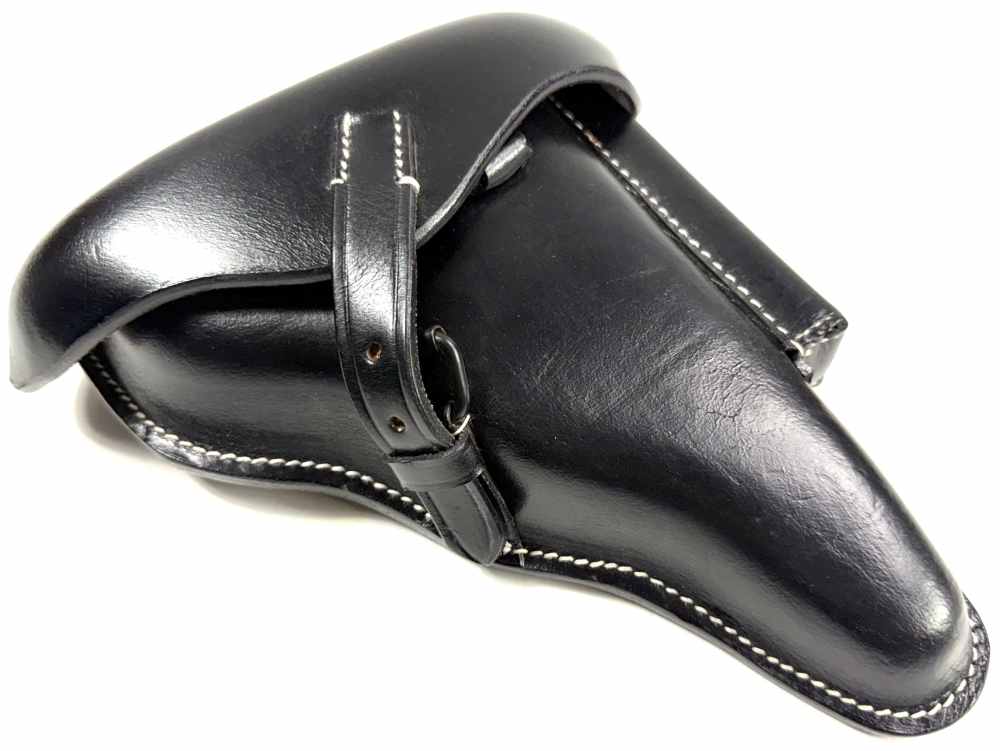 WWI GERMAN ARMY P08 LUGER PISTOL HARDSHELL HOLSTER-WWI MARKED-img-5