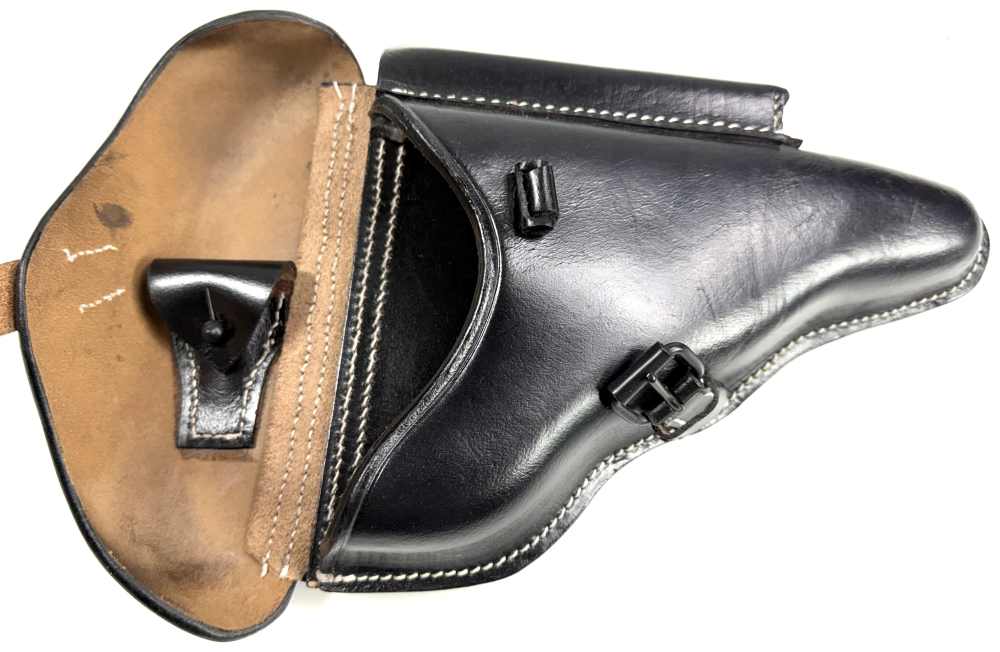 WWI GERMAN ARMY P08 LUGER PISTOL HARDSHELL HOLSTER-WWI MARKED-img-6