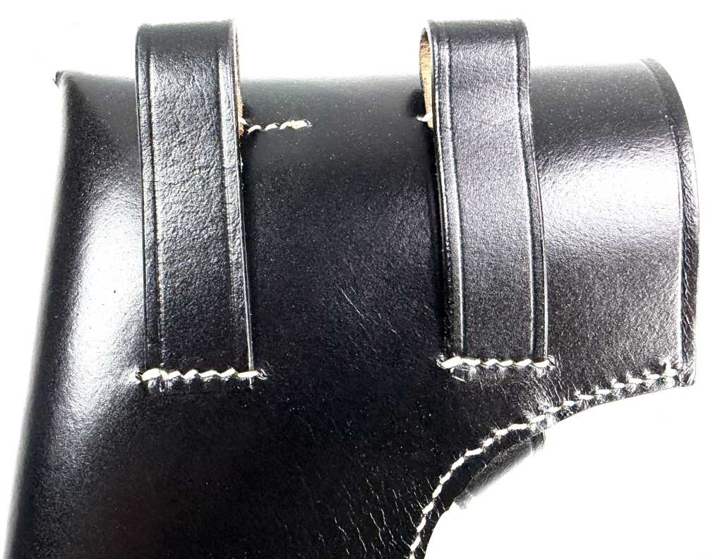 WWII GERMAN 9MM VIS RADOM VIS-35 PISTOL HOLSTER-BLACK LEATHER-img-3