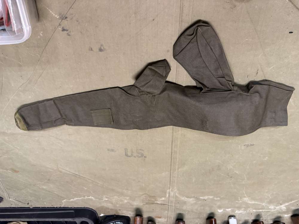 RARE ORIGINAL WWII BRITISH BREN GUN CARRY COVER CASE- POST WAR DATED-img-6