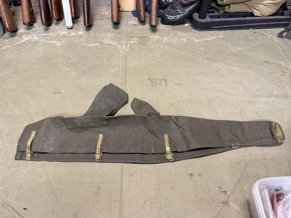 RARE ORIGINAL WWII BRITISH BREN GUN CARRY COVER CASE- POST WAR DATED-img-1
