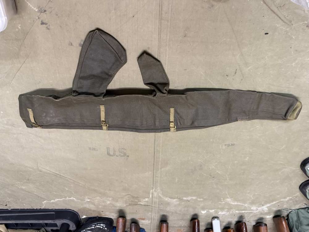 RARE ORIGINAL WWII BRITISH BREN GUN CARRY COVER CASE- POST WAR DATED-img-0