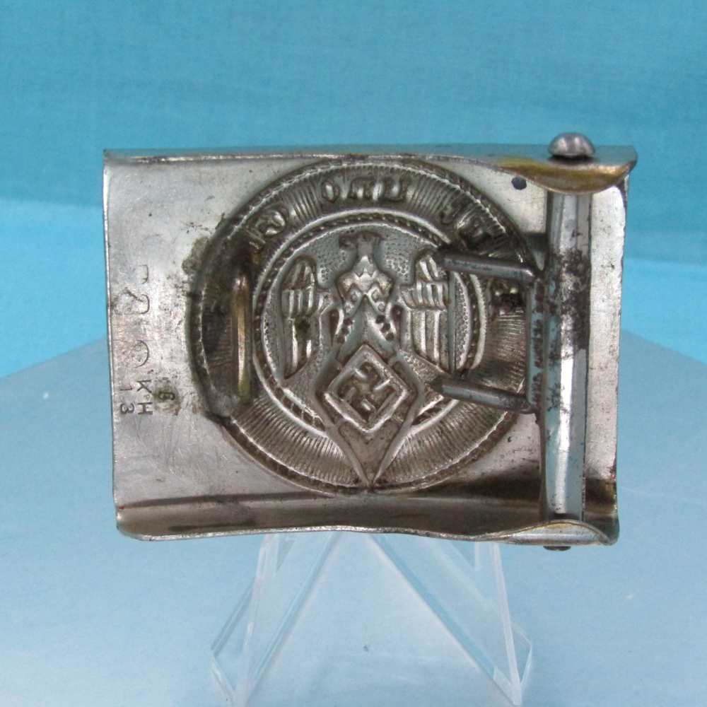WW2 German HJ Youth Belt Buckle LRM KH/13 Blut und Ehre W36-img-1