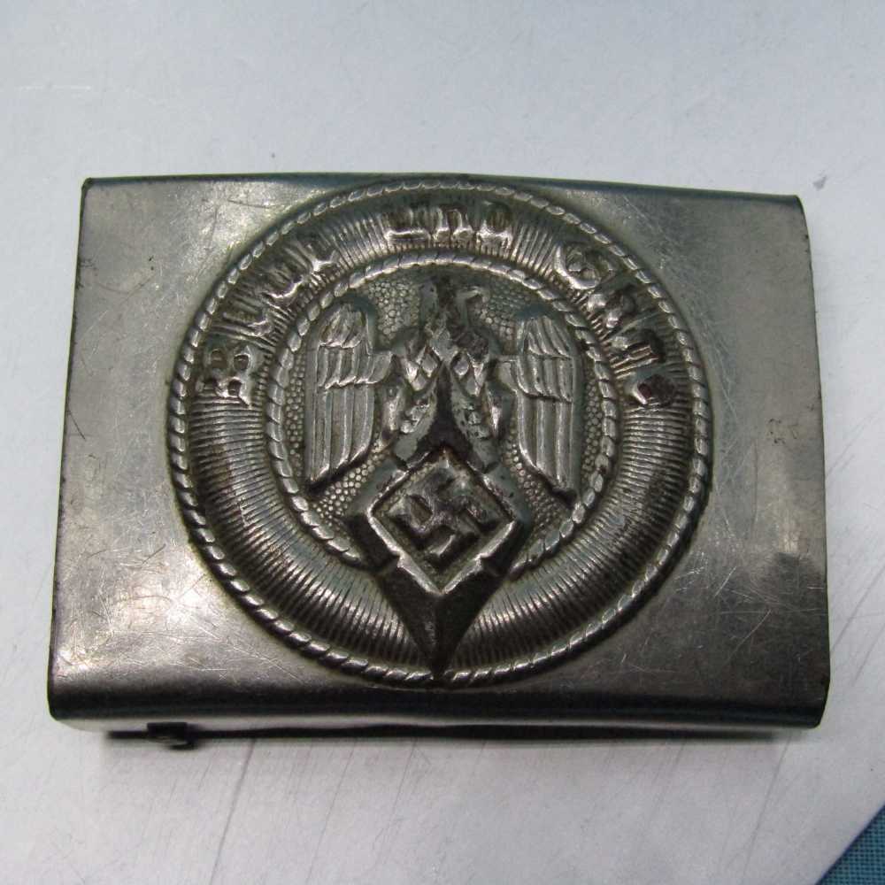 WW2 German HJ Youth Belt Buckle LRM KH/13 Blut und Ehre W36-img-3