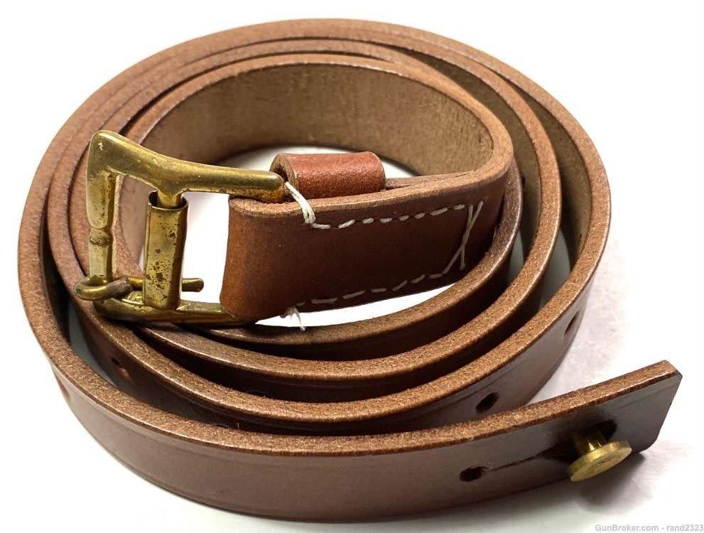 WWII ITALIAN CARCANO RIFLE LEATHER CARRY SLING-img-0