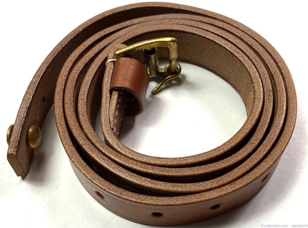 WWII ITALIAN CARCANO RIFLE LEATHER CARRY SLING-img-1