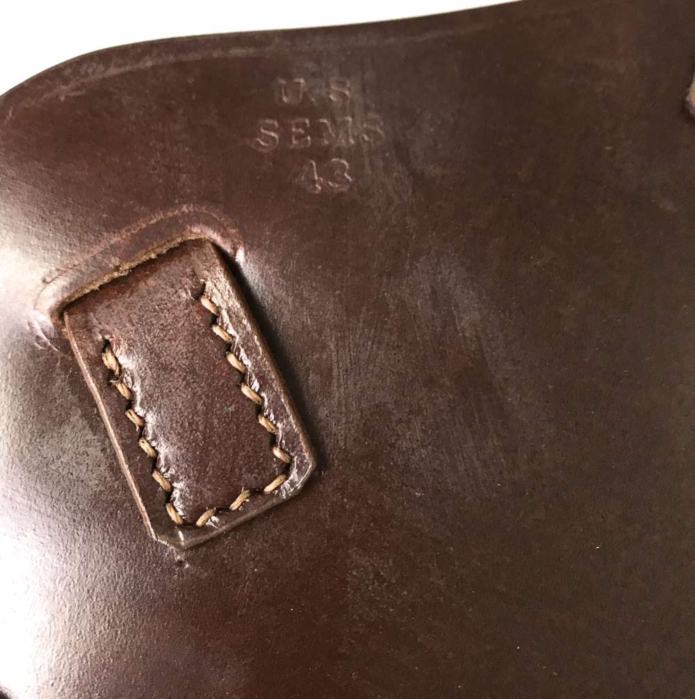 WWII US ARMY M3 .38 REVOLVER PISTOL SHOULDER HOLSTER W/AMMO LOOP-BROWN-img-4