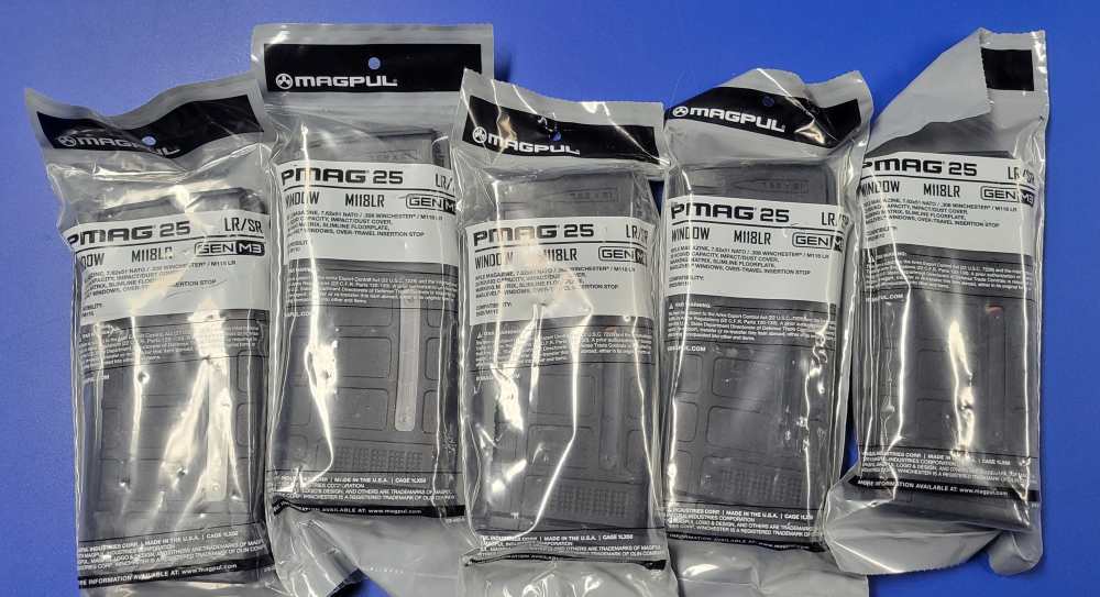Magpul 577 Pmag Gen M3 25rd LR/SR 308/762 Cal Window Lot Of 5-img-0
