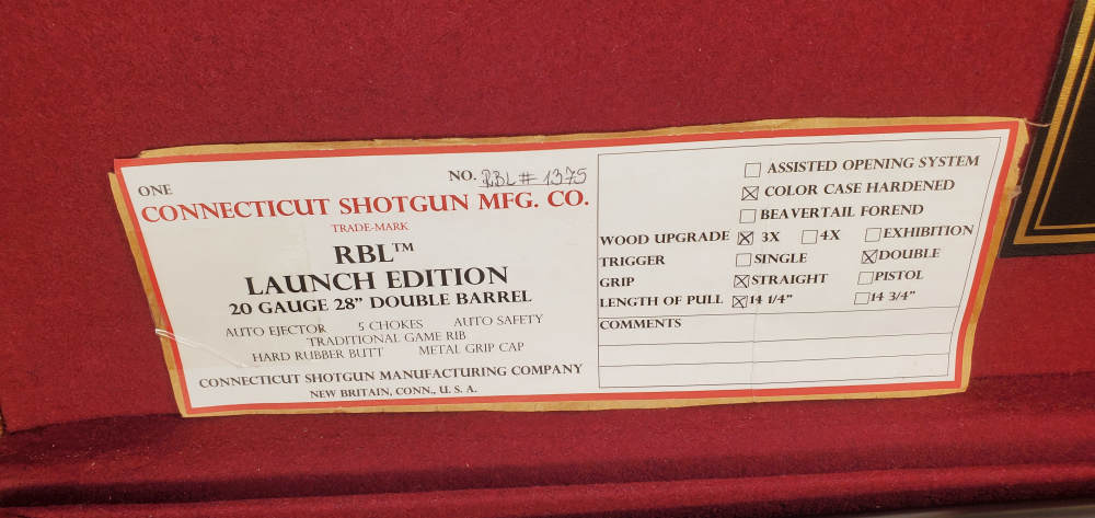 Connecticut Shotgun Manufacture, RBL, 20 Gauge, 28" Barrel, Case-img-23
