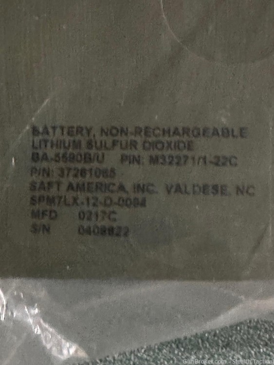 BA-5590 B/U 2 Military Batteries Sealed-img-1
