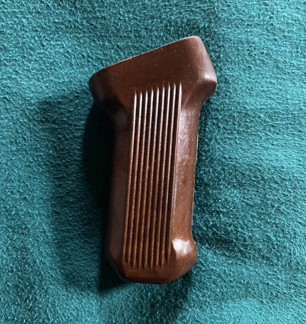 Early Chinese Red Bakelite Fat Ribbed AK Grip Norinco PolyTech Yype-56 AK47-img-0