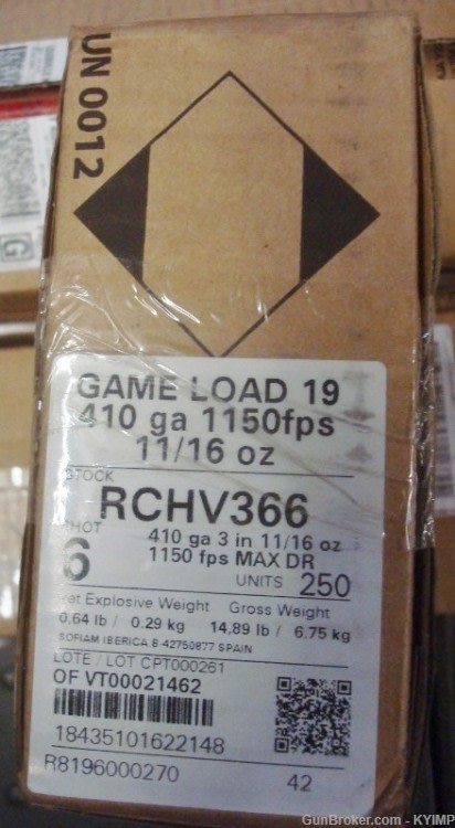 50 Rio 410 gauge Game Load 3" Magnum # 6 shot 1150 FPS-img-4
