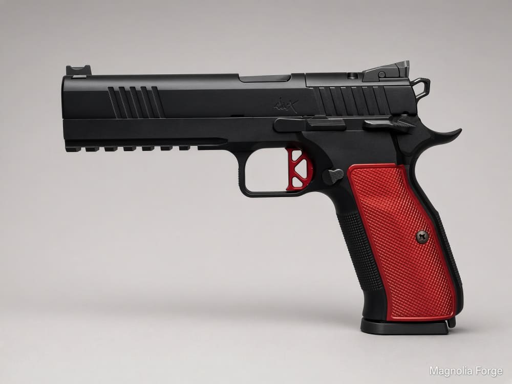 Dan Wesson DWX 9mm Optics Ready 5" 19+1 Red Grips 92003 NIB Unfired-img-1