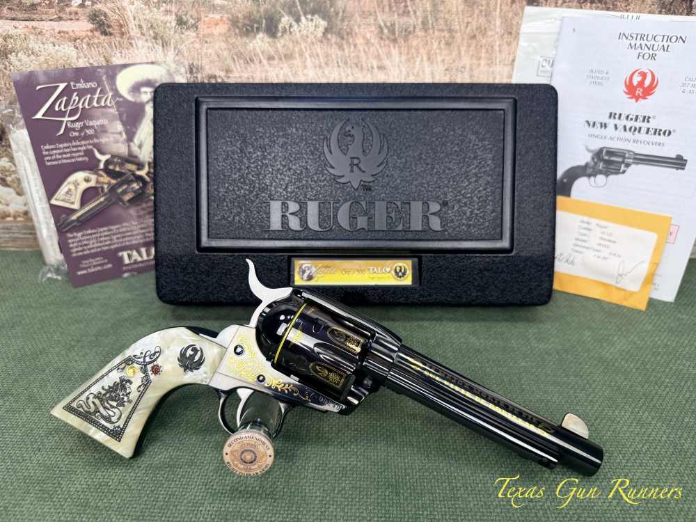 Ruger New Vaquero Talo Emiliano Zapata No. 240 of 500 Unfired .45 Long Colt-img-0