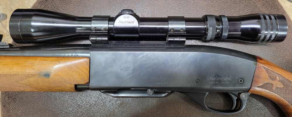 Remington 742 Woodmaster 6mm Semi Automatic Rifle W/Red field 3x9x-img-2