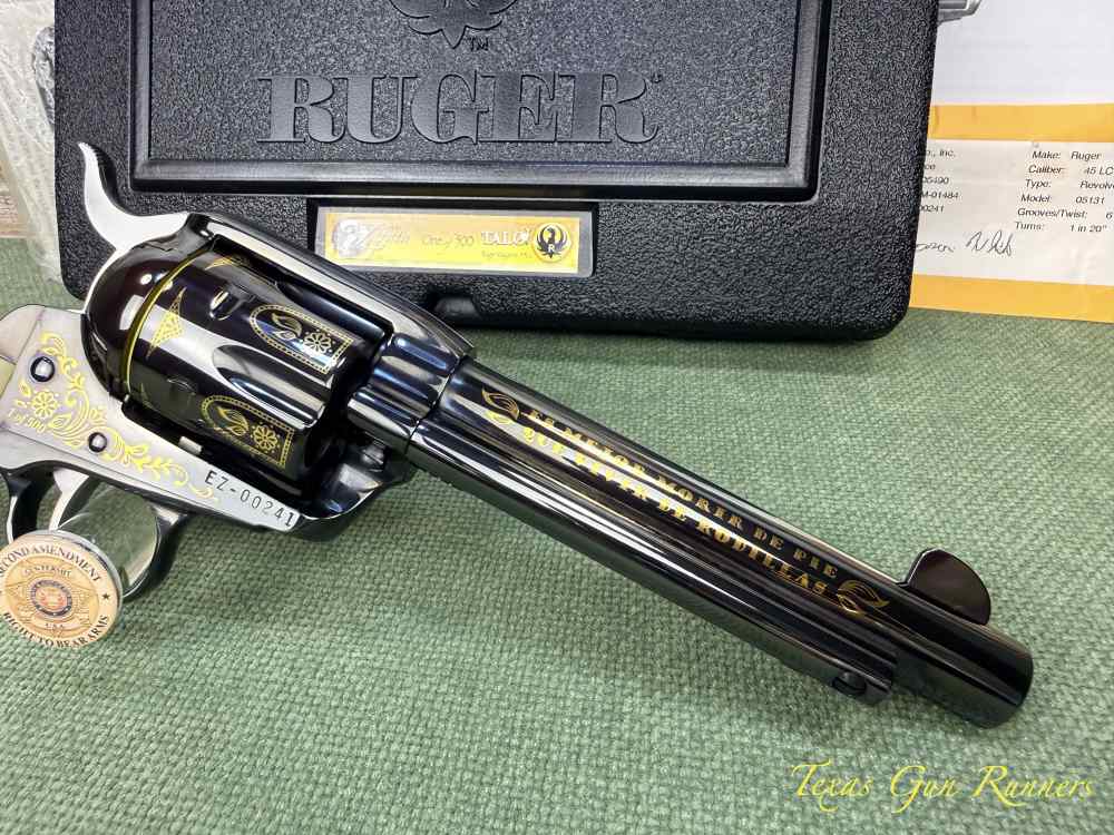 Ruger New Vaquero Talo Emiliano Zapata No. 241 of 500 Unfired .45 Long Colt-img-3