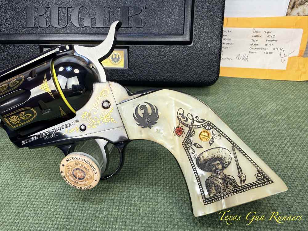 Ruger New Vaquero Talo Emiliano Zapata No. 241 of 500 Unfired .45 Long Colt-img-8