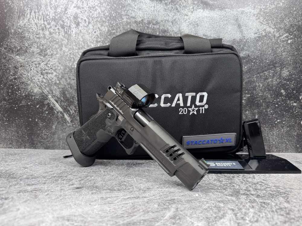 Staccato XL DLC Finish 5.4'' 9mm W/ Apex Fusion Optic NEW IN BOX-img-3
