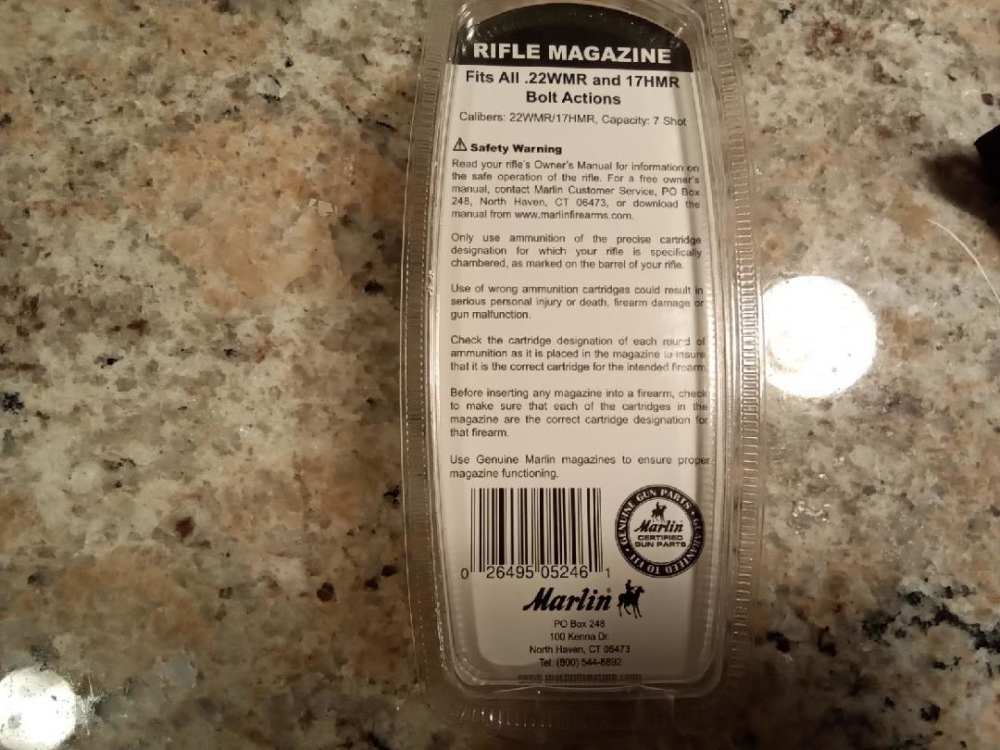 Marlin Rifle .22WMR/17HMR 7rnd Nickel Plated-img-1