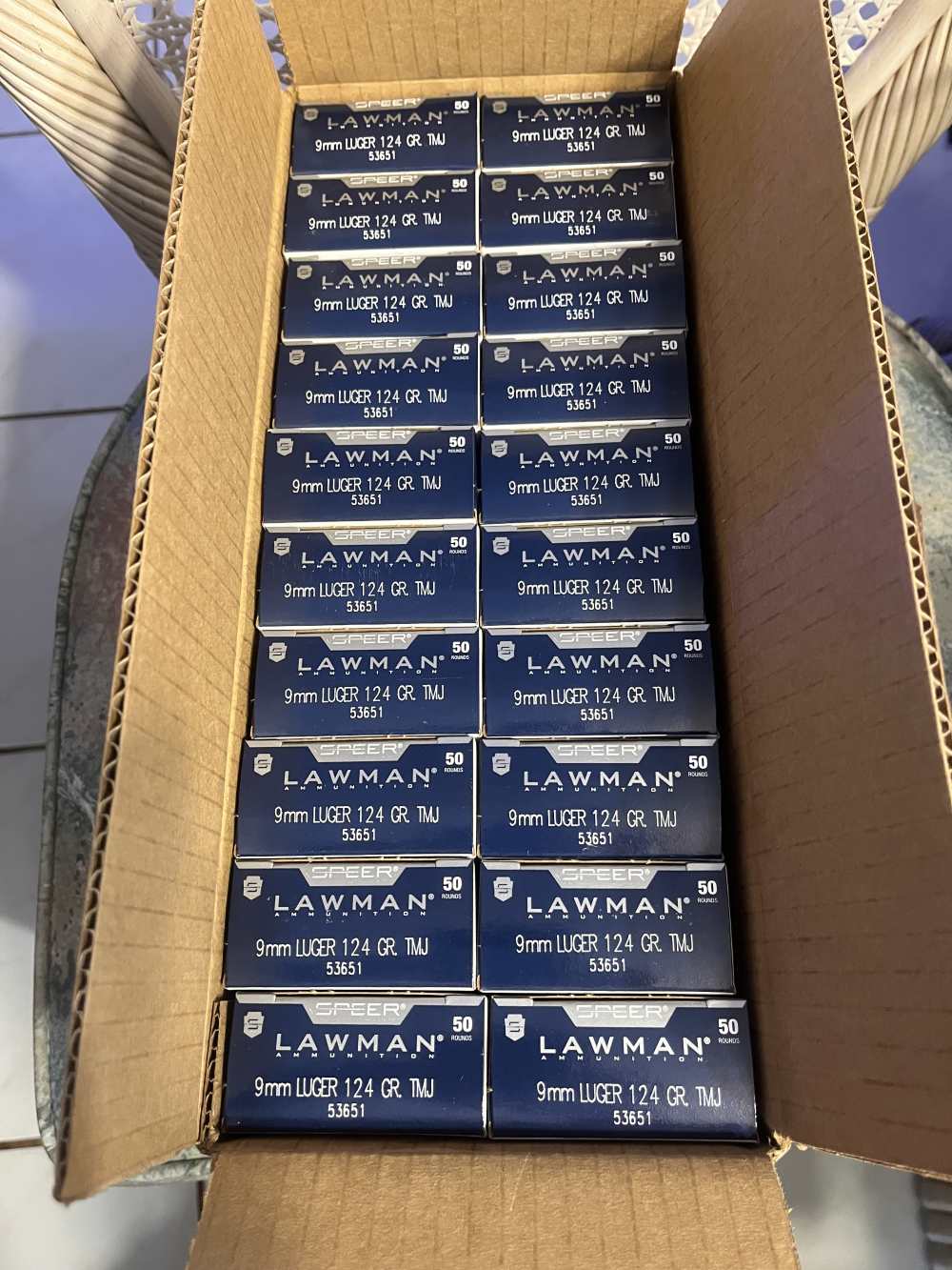Speer Lawman 9mm Luger 14 GR TMJ #53651 50 Rounds-img-0