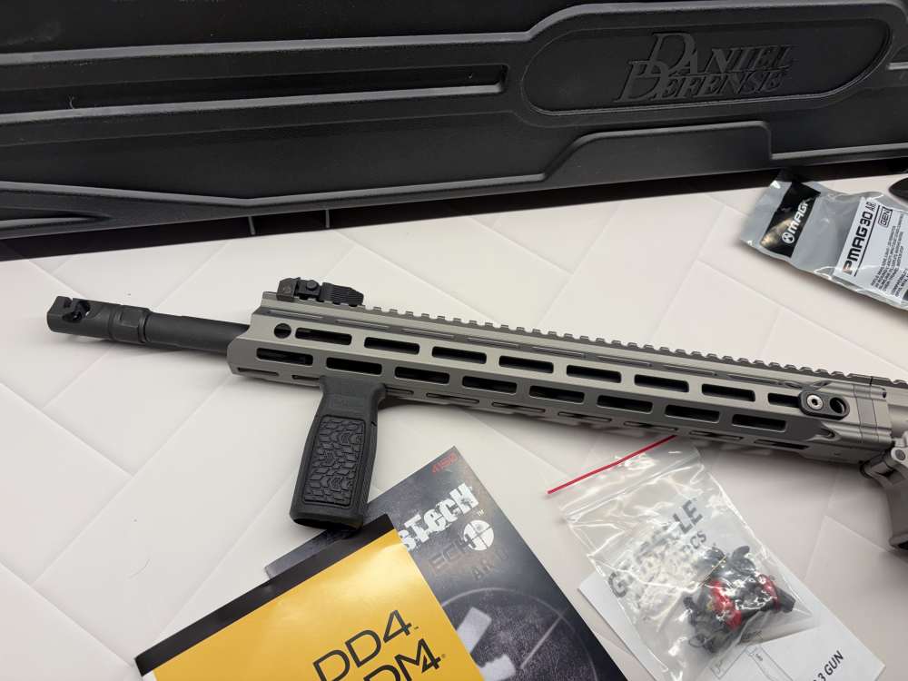 New, DDM4 V7 PRO 5.56 GREY 18" PRO SERIES METAL BINARY TRIGGER INSTALLED-img-1