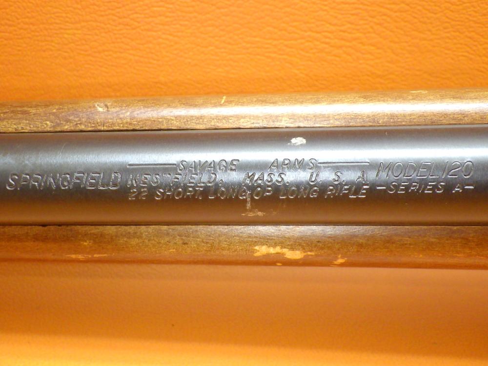 Springfield (Savage) Model 120 Series A .22 RF 24" Bbl Beech Stock Trainer-img-17
