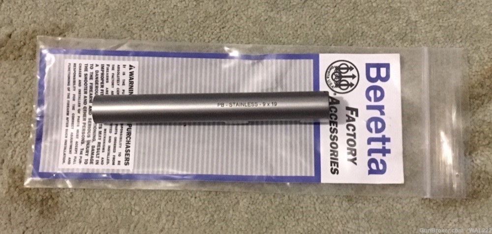 New Beretta 92 Elite 4.7" Stainless 9mm barrel-img-1