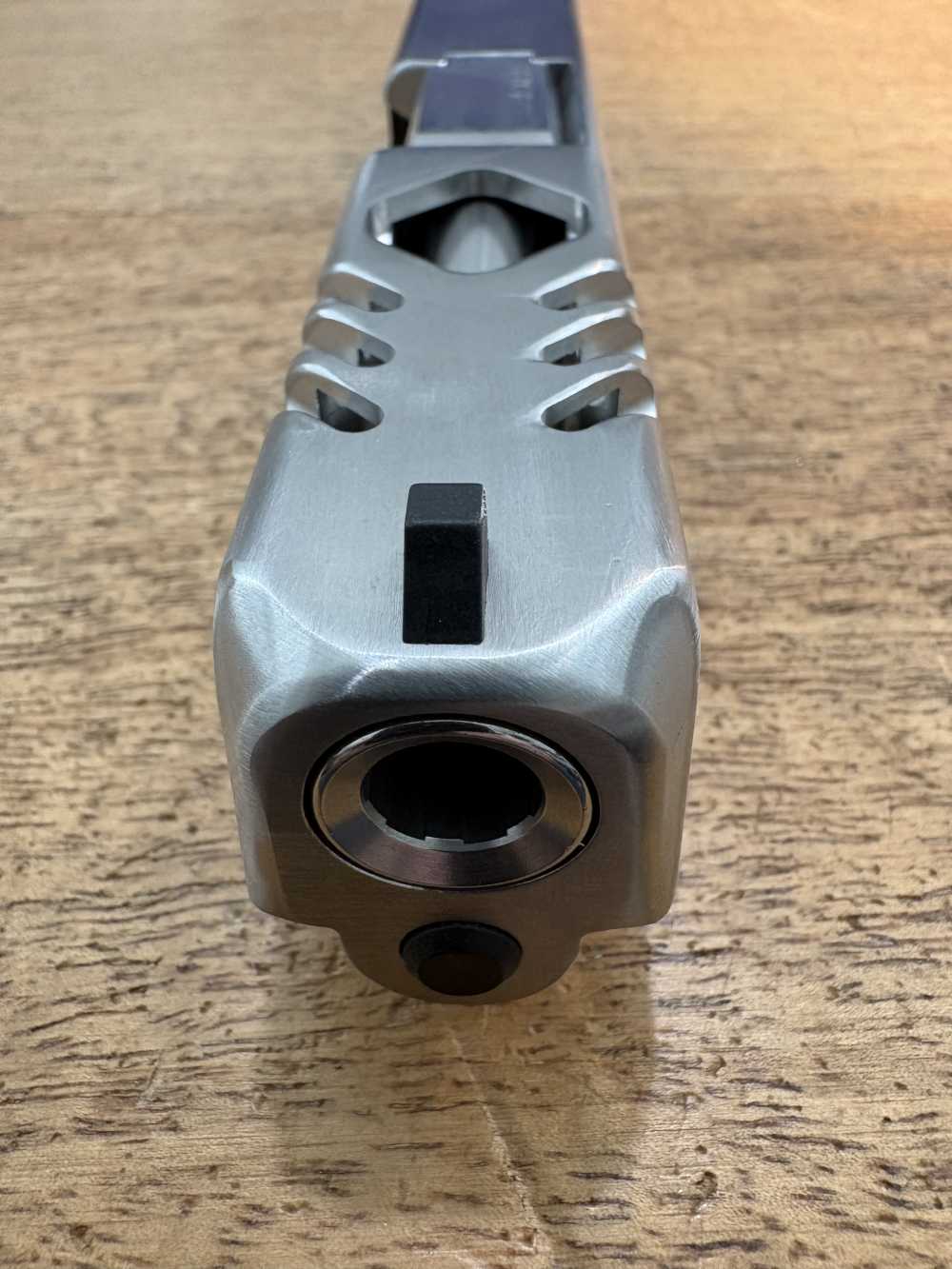 unbranded glock 19 1-3 9 mm  stainless complete fluted ported-img-0