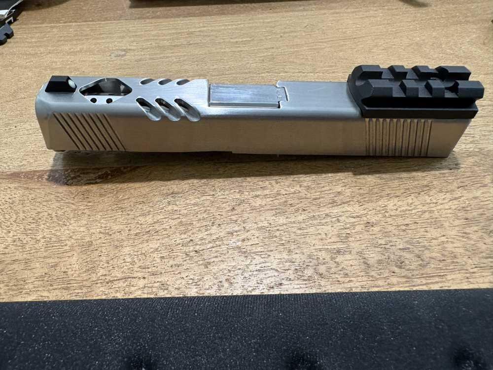 unbranded glock 19 1-3 9 mm  stainless complete fluted ported-img-1