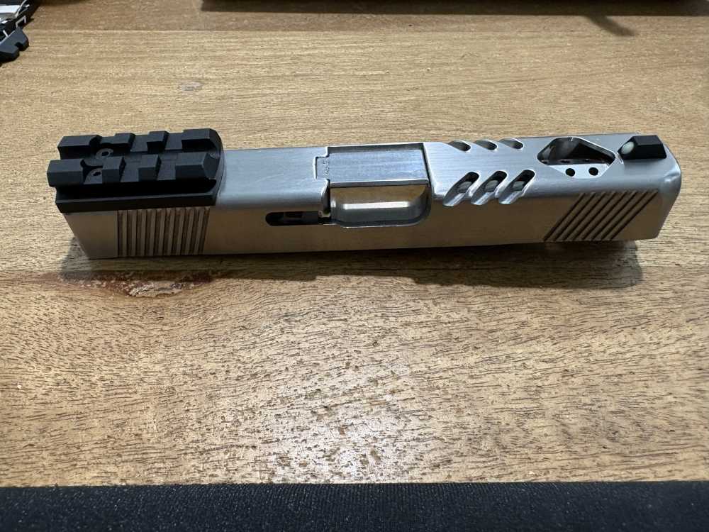 unbranded glock 19 1-3 9 mm  stainless complete fluted ported-img-2