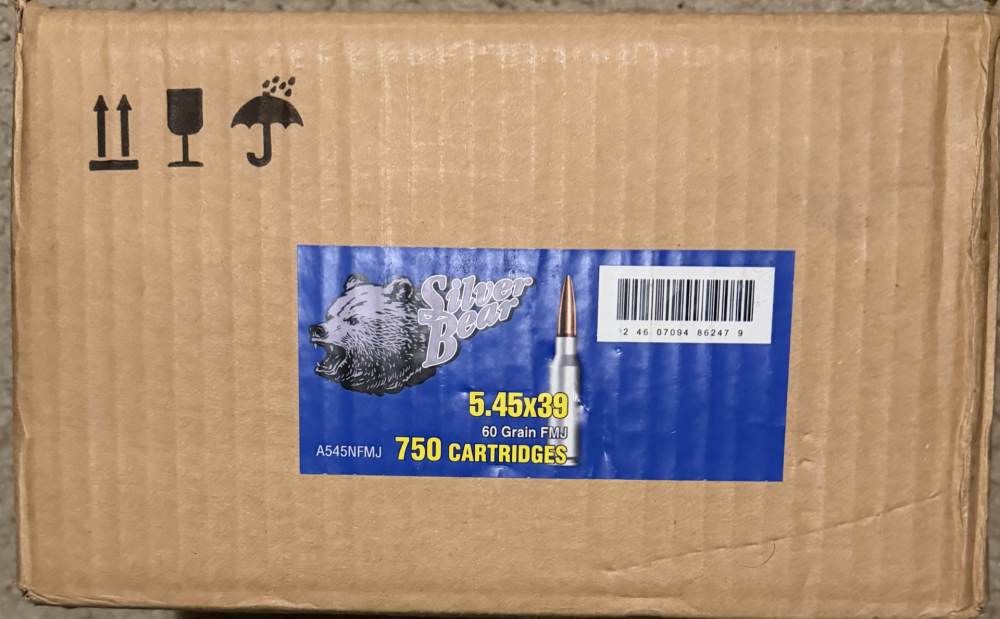 Barnaul Silver Bear 5.45x39 750 Round Case AK74 Ammunition -img-0