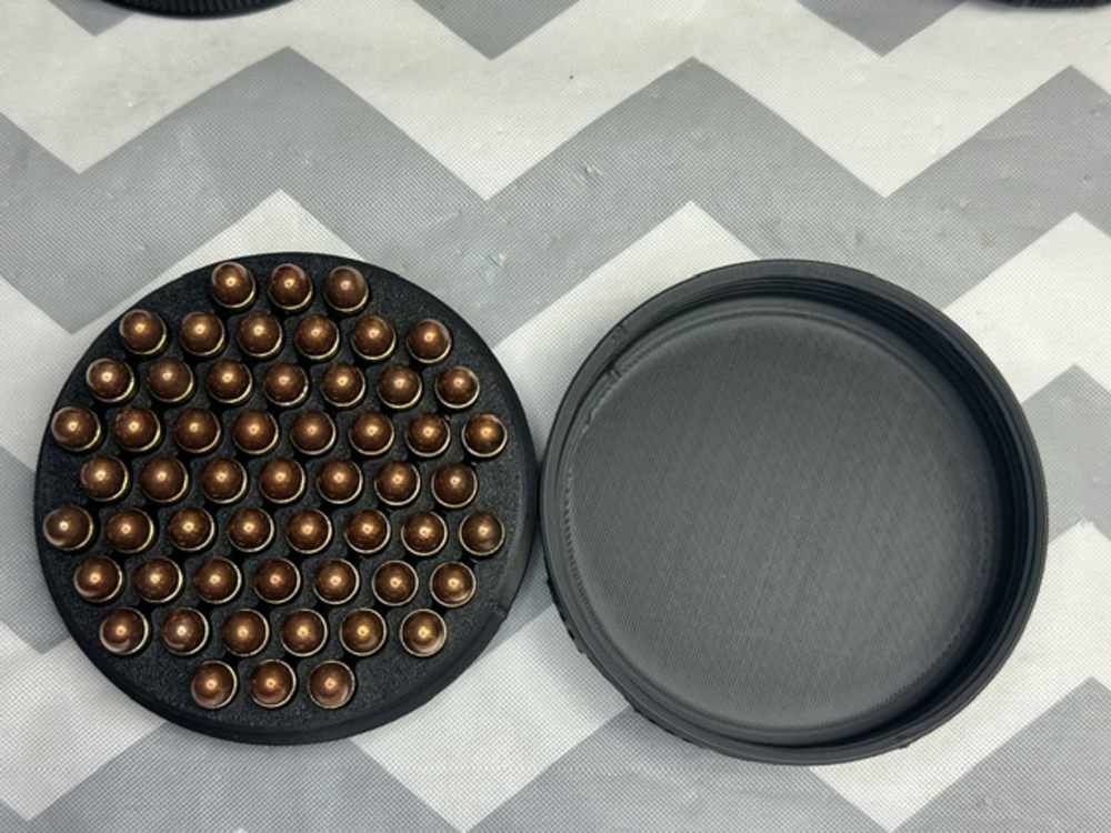.380 ACP Ammo/storage boxes, Stackable design, 55 rd capacity, 3D printed-img-2