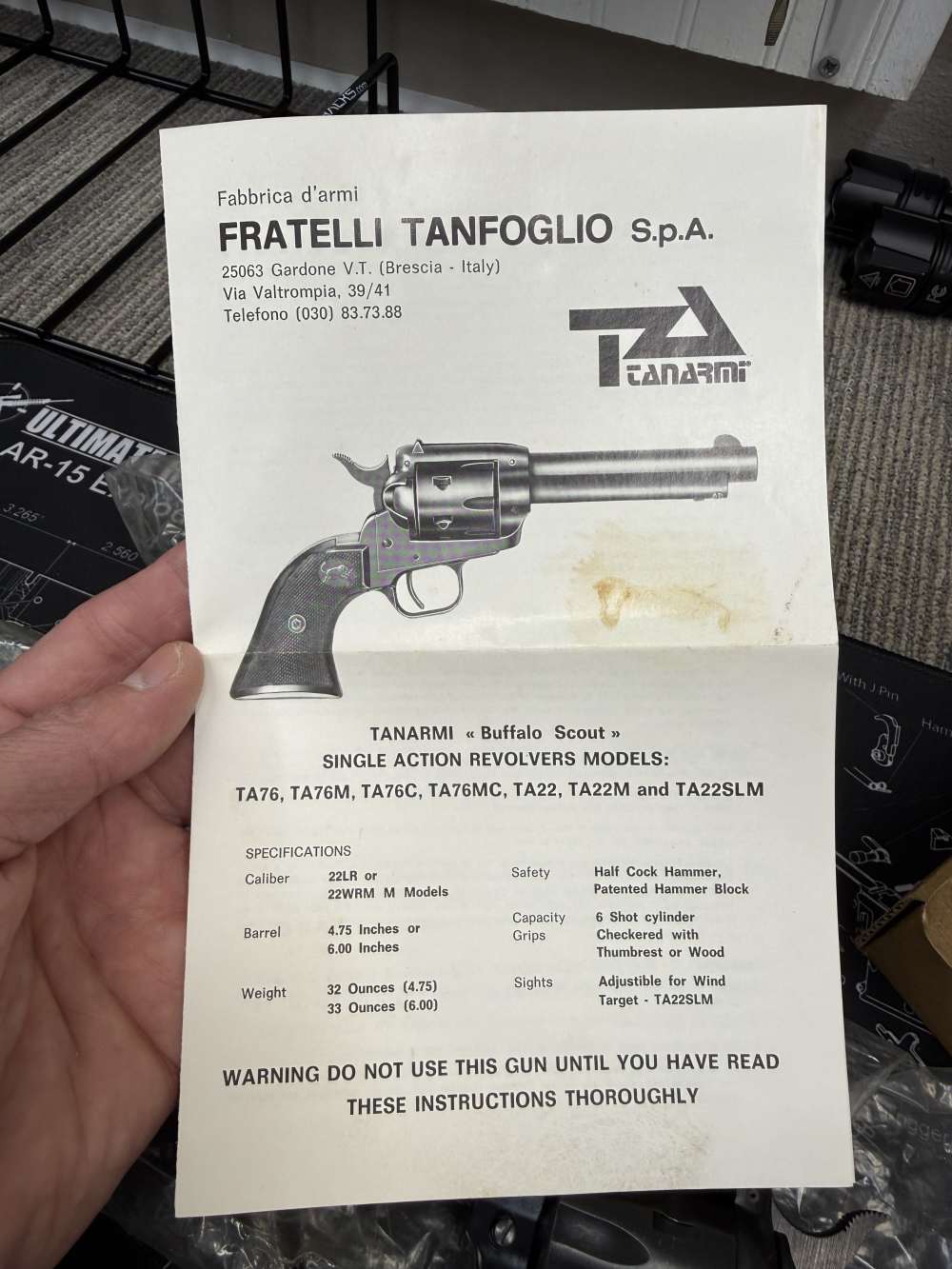 Lightly Used Excam Italy Tanfoglio 7A766 22LR 22 Magnum Revolver LR-img-50