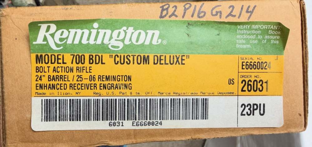 Rare NIB Remington 700 BDL Custom Deluxe Engraved 25-06 REM New Collector-img-3