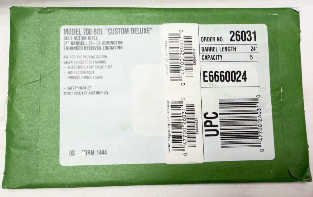 Rare NIB Remington 700 BDL Custom Deluxe Engraved 25-06 REM New Collector-img-2