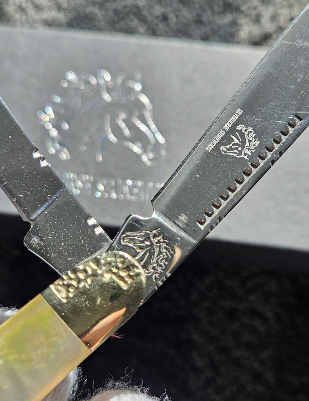 Mother Of Pearl/Turquoise Wrangler SilverHorse Stoneworks pocket-knife-img-10